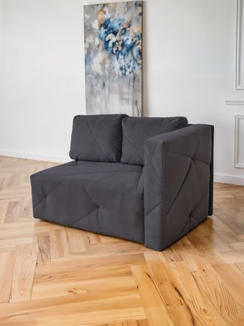 Диван 1010 графит, правый (BRENDOSS) в Ревде - revda.mebel-e96.ru