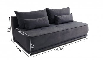 Диван-кровать 1001 графит (Brendoss) в Ревде - revda.mebel-e96.ru