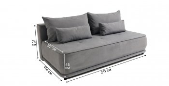 Диван-кровать 1001 серый (Brendoss) в Ревде - revda.mebel-e96.ru