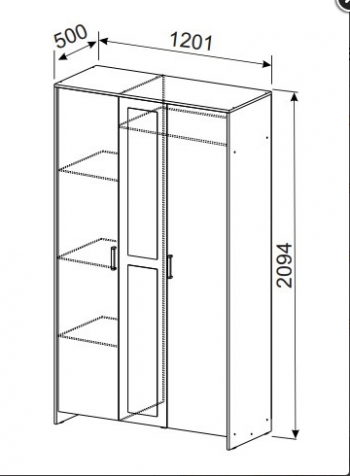 Шкаф распашной 1200 мм Дольче дуб золотой (СВ) в Ревде - revda.mebel-e96.ru