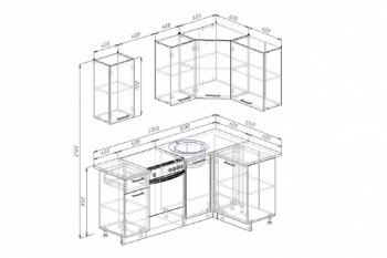 Кухонный гарнитур угловой Дели 2000х1200 в Ревде - revda.mebel-e96.ru