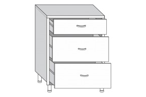 2.60.03 Кира Шкаф-стол с тремя ящиками (б/столешницы) в Ревде - revda.mebel-e96.ru | фото