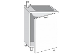 2.60.1мн Кира Шкаф-стол под мойку (накладную) с одной дверцей (б/столешницы) в Ревде - revda.mebel-e96.ru | фото