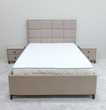 Кровать с подъемным механизмом Мега беж (Лин) в Ревде - revda.mebel-e96.ru