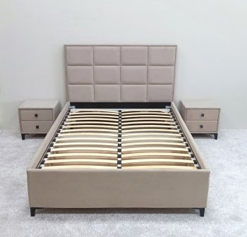 Кровать с подъемным механизмом Мега беж (Лин) в Ревде - revda.mebel-e96.ru