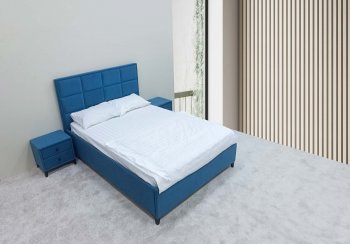 Кровать с подъемным механизмом Мега синий (Лин) в Ревде - revda.mebel-e96.ru