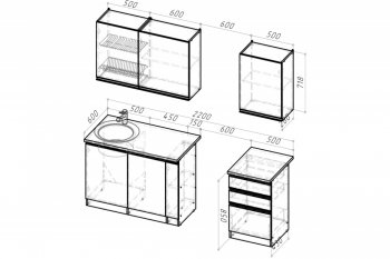 Кухонный гарнитур Адажио стандарт 1600 мм (Герда) в Ревде - revda.mebel-e96.ru