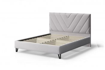 Кровать Аделия мягкая Moonlight (серо-бежевый), 1600 (МЛК) в Ревде - revda.mebel-e96.ru