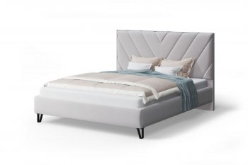 Кровать Аделия мягкая Moonlight (серо-бежевый), 1600 (МЛК) в Ревде - revda.mebel-e96.ru