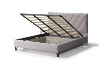 Кровать с ПМ Аделия мягкая Dusty rose (пепельная роза), 1600 (МЛК) в Ревде - revda.mebel-e96.ru