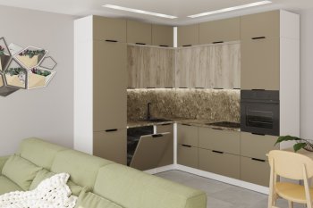 Кухонный гарнитур Альба гранд прайм 2200х2500 мм (Герда) в Ревде - revda.mebel-e96.ru