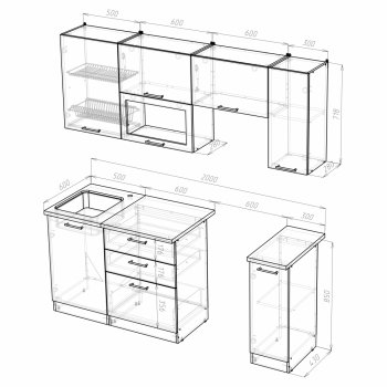 Кухонный гарнитур Алина ультра 2000 мм (Герда) в Ревде - revda.mebel-e96.ru