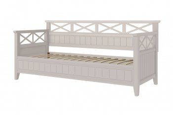 Кровать из массива Амелия льняной (БМ) в Ревде - revda.mebel-e96.ru