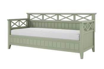 Кровать из массива Амелия зеленый самшит (БМ) в Ревде - revda.mebel-e96.ru