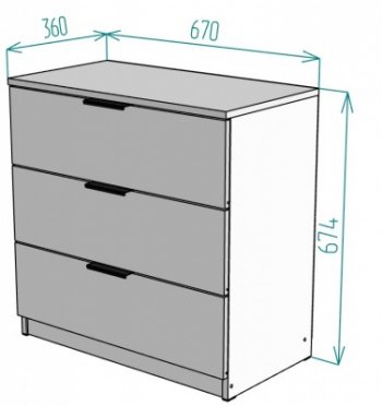 Комод Anna K215 674х670х360 в Ревде - revda.mebel-e96.ru