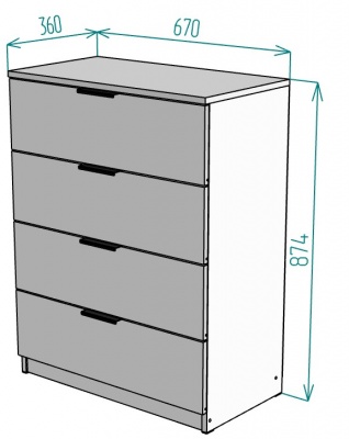 Комод Anna K216 874х670х360 в Ревде - revda.mebel-e96.ru