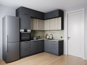 Кухонный гарнитур угловой Антик МДФ 2200*1700 мм (Санвут) в Ревде - revda.mebel-e96.ru