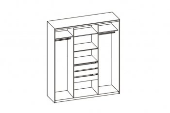 Шкаф-купе 1700 мм 3-х дверный с 1-м зеркалом (арт. 012) бодега (Диал) в Ревде - revda.mebel-e96.ru
