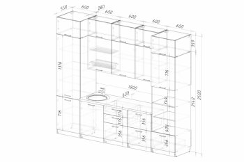 Кухонный гарнитур Асая экстра 3000 мм (герда) в Ревде - revda.mebel-e96.ru