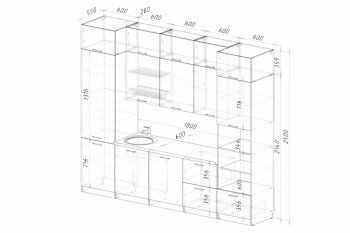 Кухонный гарнитур Асая экстра 2 3000 мм (Посудомойка) в Ревде - revda.mebel-e96.ru