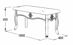 Банкетка 1000 Ольга-12 МДФ в Ревде - revda.mebel-e96.ru