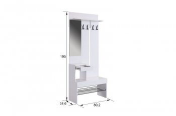 Прихожая Баско К7 (белое дерево) (Мебельсон) в Ревде - revda.mebel-e96.ru