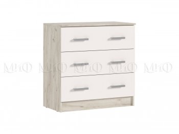 Комод 3 ящика Бася крафт/кашемир (Миф) в Ревде - revda.mebel-e96.ru