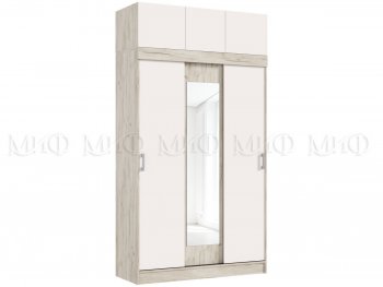 Шкаф-купе 1300 мм +антресоль Роджина крафт/кашемир (Миф) в Ревде - revda.mebel-e96.ru | фото