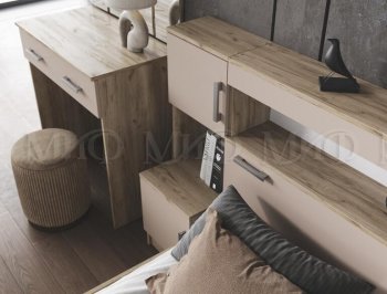 Спальный гарнитур Бася крафт/кашемир (Миф) в Ревде - revda.mebel-e96.ru