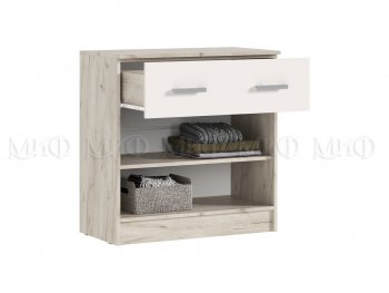 Комод 1 ящик 2 двери Бася крафт/кашемир (Миф) в Ревде - revda.mebel-e96.ru