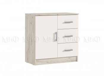 Комод 3 ящика 1 дверь Бася крафт/кашемир (Миф) в Ревде - revda.mebel-e96.ru