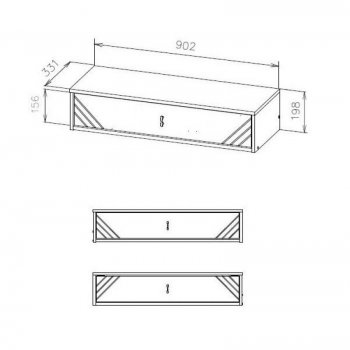 Стол туалетный (навесной) Байкал (СВ) в Ревде - revda.mebel-e96.ru