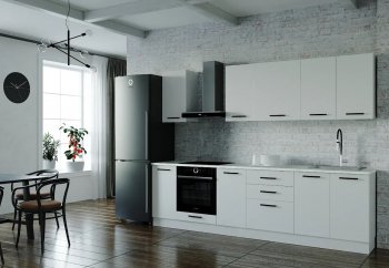 Кухонный гарнитур Белый глянец 2800 МДФ (Санвут) в Ревде - revda.mebel-e96.ru