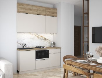 Кухонный гарнитур 1800 мм Бохо (Стиль) в Ревде - revda.mebel-e96.ru