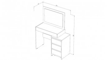 Стол туалетный Бостон анкор (Лин) в Ревде - revda.mebel-e96.ru