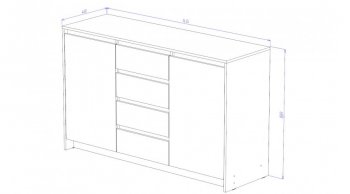 Комод большой Бостон анкор (Лин) в Ревде - revda.mebel-e96.ru