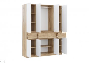 Шкаф 1600 мм Бостон Лайт ШК-004 белый (Стиль) в Ревде - revda.mebel-e96.ru