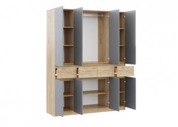 Спальный гарнитур Бостон Лайт серый (Стиль) в Ревде - revda.mebel-e96.ru