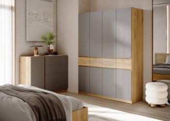 Шкаф 1600 мм Бостон Лайт ШК-004 серый (Стиль) в Ревде - revda.mebel-e96.ru