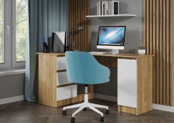 Стол письменный угловой Бостон лайт СП-003 крафт (Стиль) в Ревде - revda.mebel-e96.ru