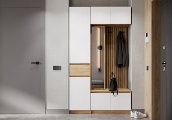 Прихожая Бостон Лайт комп.1 белый (Стиль) в Ревде - revda.mebel-e96.ru