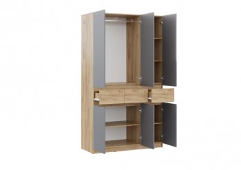 Шкаф 1200 мм Бостон Лайт ШК-003 серый (Стиль) в Ревде - revda.mebel-e96.ru