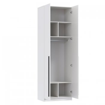 Шкаф 800 мм 67.14 Брандо ЛДСП Белый (высота 2400) (Олмеко) в Ревде - revda.mebel-e96.ru