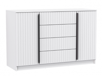 Комод 67.11 Брандо МДФ New белый (Олмеко) в Ревде - revda.mebel-e96.ru