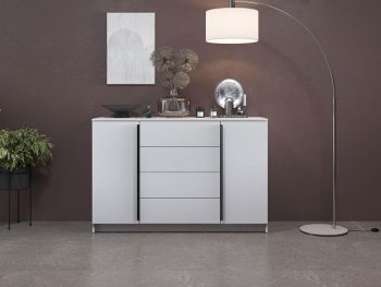 Комод 67.11 Брандо ЛДСП New белый (Олмеко) в Ревде - revda.mebel-e96.ru