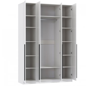Шкаф 1600 мм 67.13 Брандо ЛДСП белый (высота 2400) (Олмеко) в Ревде - revda.mebel-e96.ru