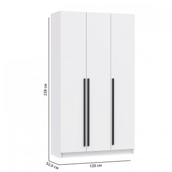 Шкаф 1200 мм 67.12 Брандо ЛДСП Белый (высота 2400) (Олмеко) в Ревде - revda.mebel-e96.ru