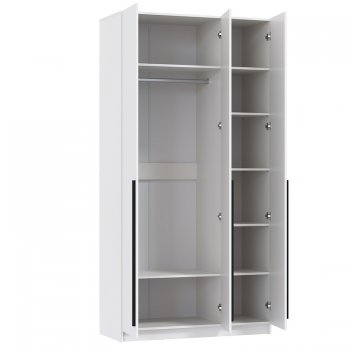 Шкаф 1200 мм 67.12 Брандо ЛДСП Белый (высота 2400) (Олмеко) в Ревде - revda.mebel-e96.ru
