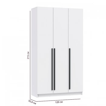 Шкаф 1200 мм 67.15 Брандо ЛДСП Белый (высота 2150) (Олмеко) в Ревде - revda.mebel-e96.ru