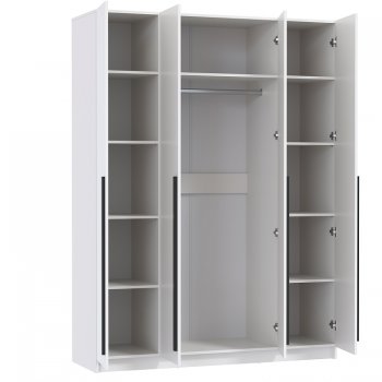 Шкаф 1600 мм 67.16 Брандо ЛДСП белый (высота 2150) (Олмеко) в Ревде - revda.mebel-e96.ru